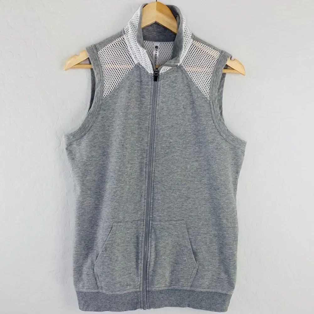 Fabletics Temecula gray zipper vest size small - Picture 2 of 7